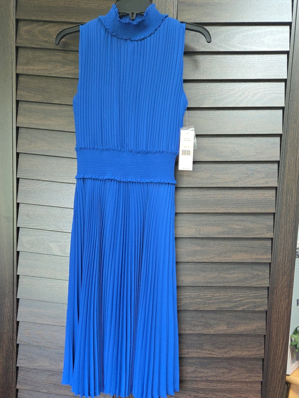 Nanette Lepore Monaco Blue Pleated Dress Size 2 NWT